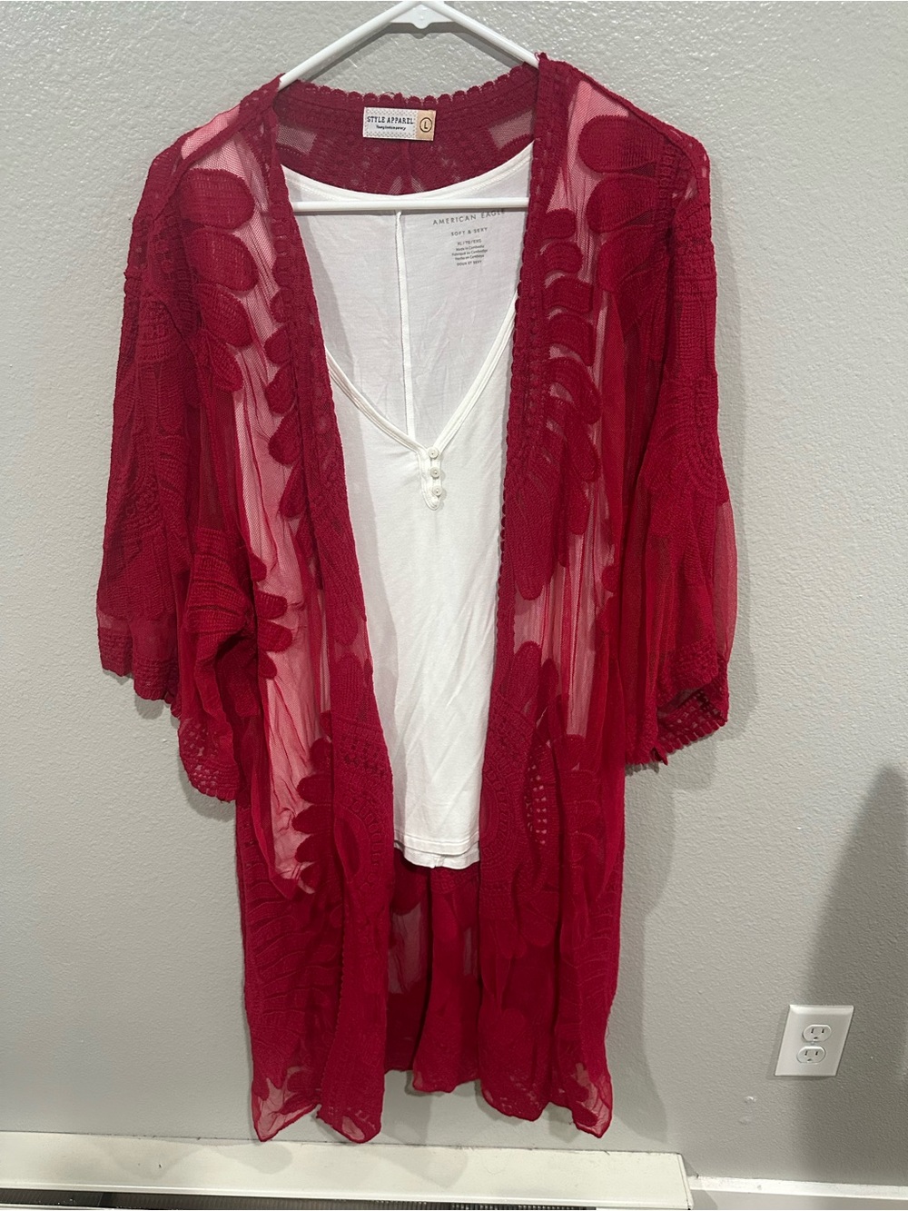 Red Lace Kimono